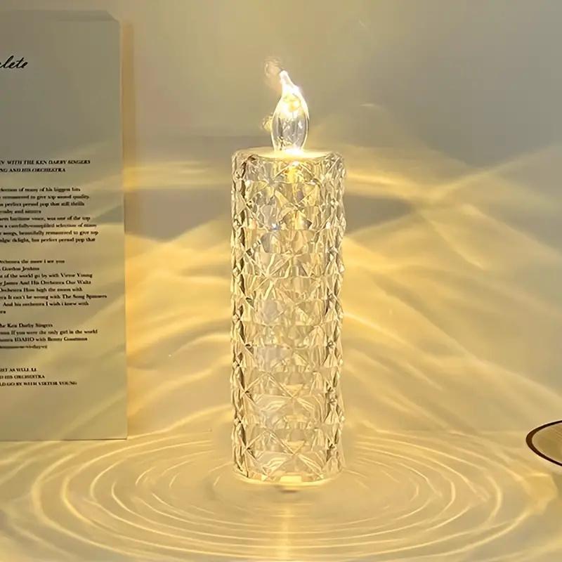 2pcs LED Flameless Candles Night Lights Romantic Lamp Family Gatherings Candlelit Dinners Wedding Birthday Bedroom Holiday Decor
