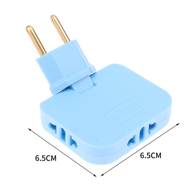 Складной поворотный адаптер 3 в 1 для путешествий, вилка европейского стандарта, электрический преобразователь мощности, розетка переменного тока