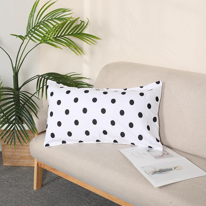 Nordic Rectangular Pillow Black Geometric Cushion Living Room Sofa Chair Pillowcase Pillow Case Suede Geometric Pattern