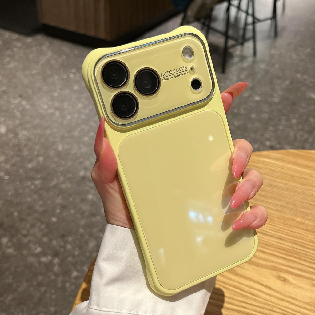 Квадратный противоударный чехол из меламинового стекла для iPhone 16 Pro Max и Apple 17, 14, 15
