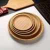 Round Imitation Weaving Dinner Plate Traditional Snack Plate Food Plate Decoration Tray Kitchen
