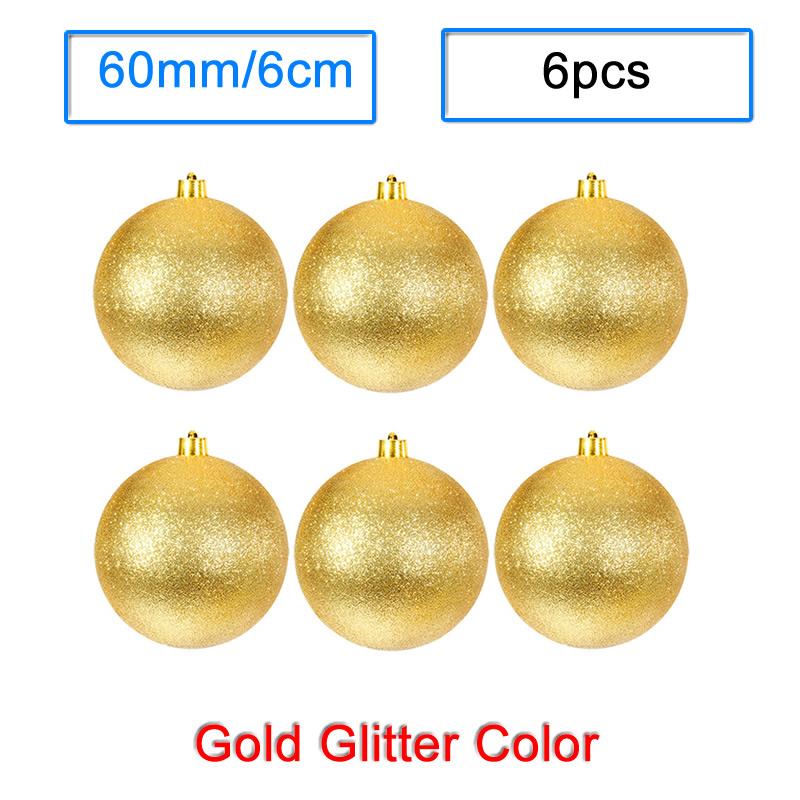 6pcs/Lot 6cm/2.4Inch Christmas Tree Decoration Color Hollow Balls Ornaments Hang Bauble Ball For Home Bar Party Decoration