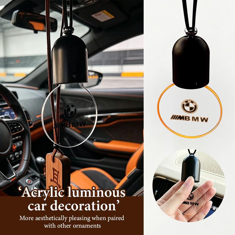 Luminous Acrylic Pendant Car Decor Rear View Mirror Accessories For BMW X3 X5 M5 M3 E46 E90 E60 F10 E39 F30 E36 G30 E87 E70 WS4