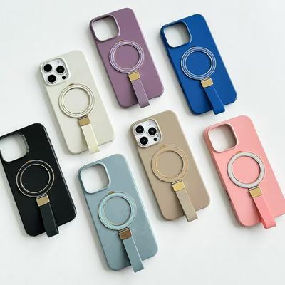 Подходит для iPhone16 Чехол для мобильного телефона, удобный для кожи браслет, вращающийся кронштейн, чехол с магнитной присоской для iPhone15/14, защита от падения