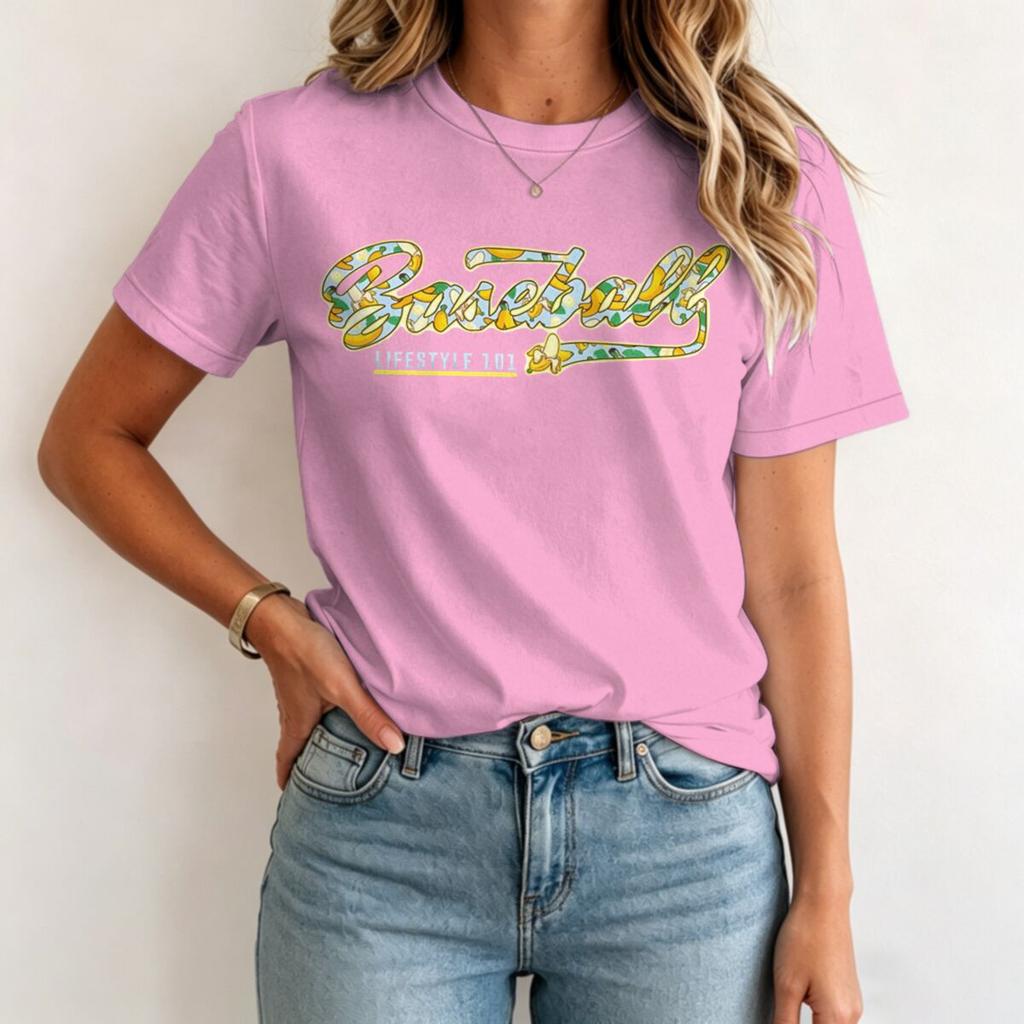 Baseball Lifestyle Banana Print Tees For Unisex Unisex Short Sleeve Streetwear Baseball Lover Gifts Tshirts