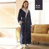 European Plus Size Flannel Nightgown & Coral Fleece Bathrobe - Winter Collection for Couples