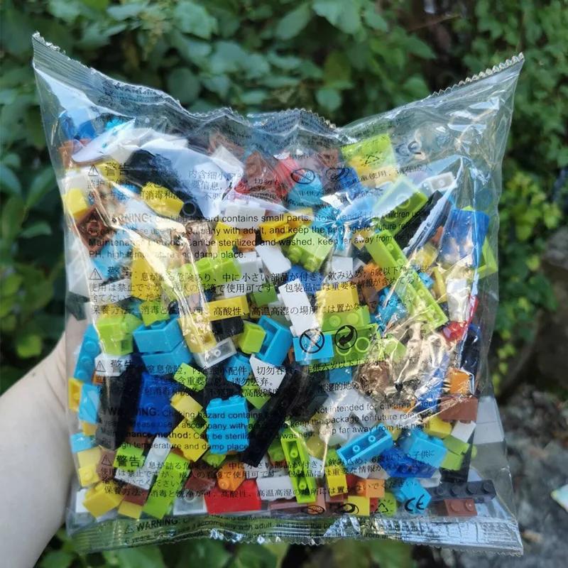 Кирпичный город DIY творческие строительные блоки объемная модель персонаж образовательная детская игрушка совместима 1000 штук