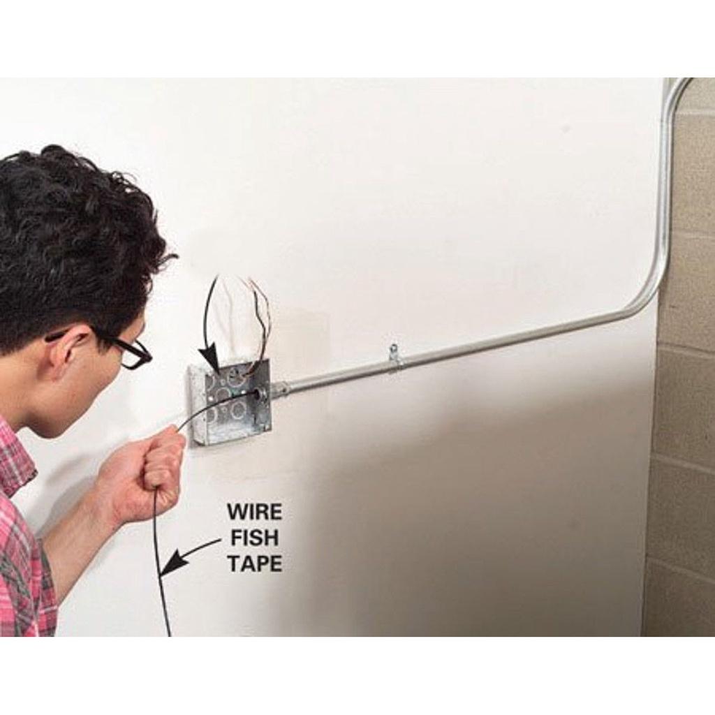 Новая стекловолоконная кассета для протяжки кабеля, пуллер для труб, стекловолоконный пруток для протяжки кабеля, инструмент для протяжки кабеля, нейлон, стекловолокно + АБС