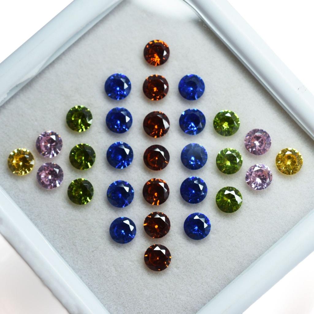 Natural Sapphire Loose Gemstone 24 pcs Lot 5x5 mm Round Cut September Birthstone for Gem Collections