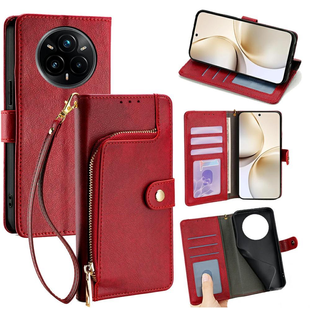 For Realme 14 Pro 5G Case Zipper Pocket PU Leather Wallet Flip Phone Cover