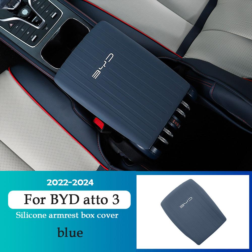 Для BYD ATTO 3 2022 2023 2024 2025 Plus Автомобильная силиконовая крышка на подлокотник Автоаксессуары для интерьера Прочная защита