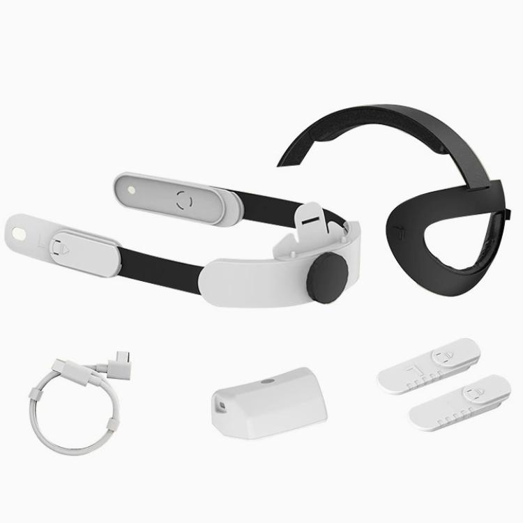 6000mAh VR Glasses Headband Adjustable Head Strap for Meta Quest2/Quest3/Quest3S Sponge Headwear Rechargeable Batteries