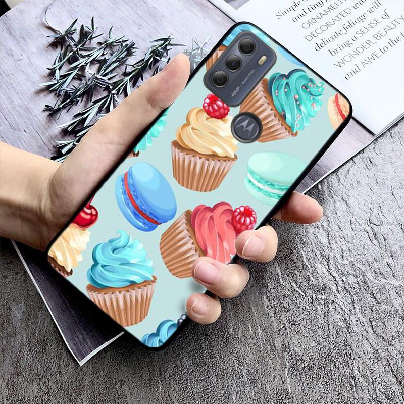 Чехол для торта с десертом и мороженым для Motorola Edge 50 40 Pro 40 30 Ultra Neo G Power G Stylus G Play E32 E20 E40