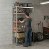 Metal Storage Shelf 183 X 90 X 40 Cm Humberg Hr-853 Silver