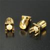 10Pcs 1.6mm SMA Female Jack Solder Nut Edge PCB Clip Straight Mount Gold Plated RF Connector Receptacle Solder