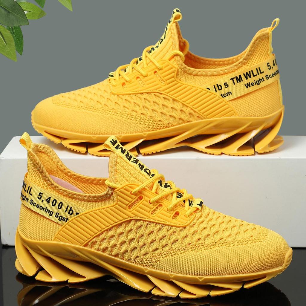 Осенние мужские модные дышащие повседневные туфли в стиле «летающий плетеный клинок» 2025 года