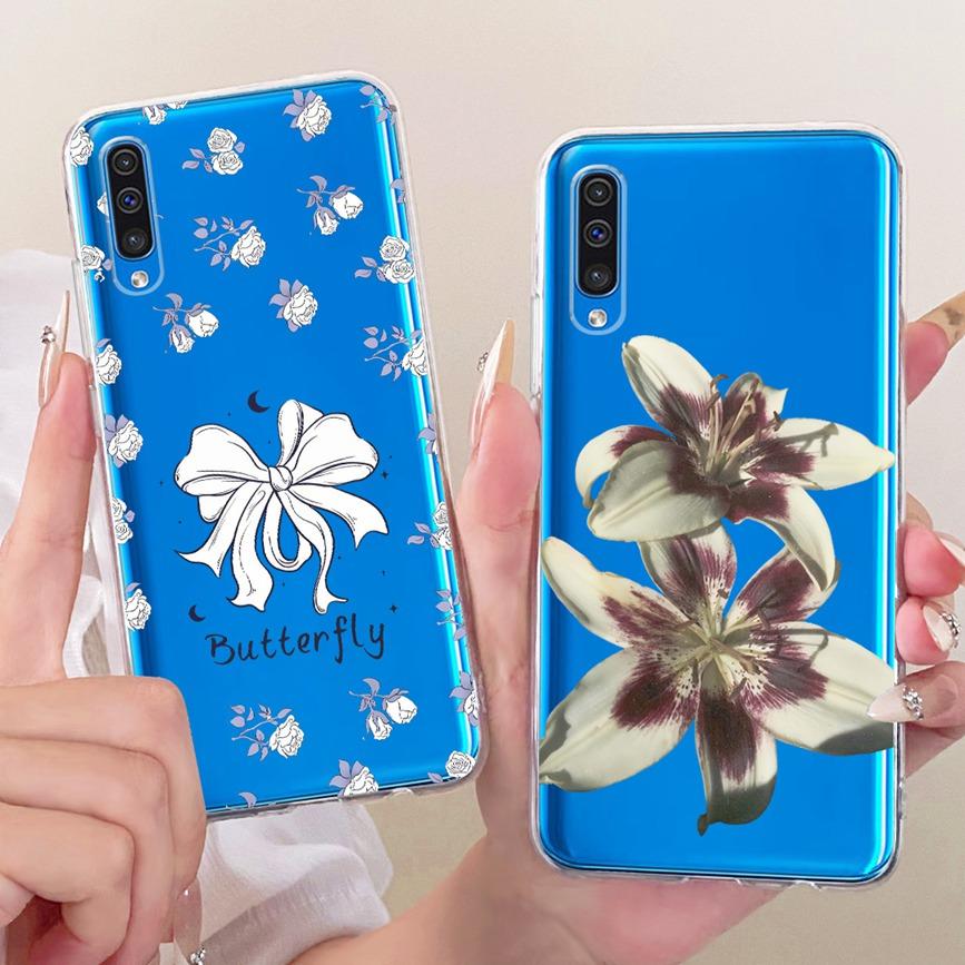 Case For Samsung Galaxy A70 A 70s Cover SM-A705F transparent Butterfly Painting Soft Back Cases For SamsungA70 a 70 S Clear Capa
