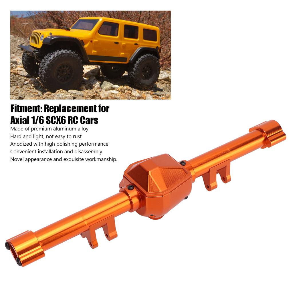 RC Rear Axle Housing Aluminium Alloy Integrated Anodized Replacement for 1Celsius6 SCX6 Cars