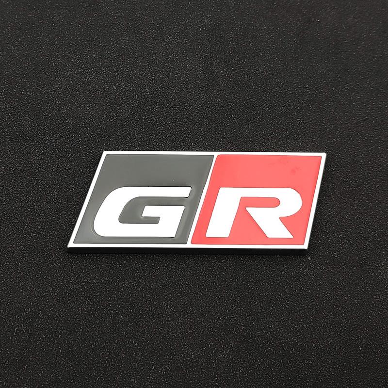 3D Metal Logo GR Sport Emblem Car Front Grill Badge Trunk Decal Sticker Accessories