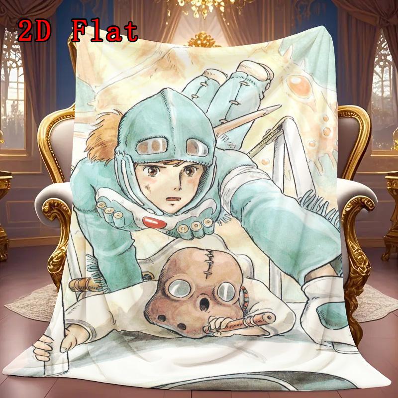 Nausicaä of the Valley of the Wind 2D Flat Pattern Flannel Blanket High quality All Seasons Warmth and Comfort Perfect for Christmas Gifts.SMT0917263