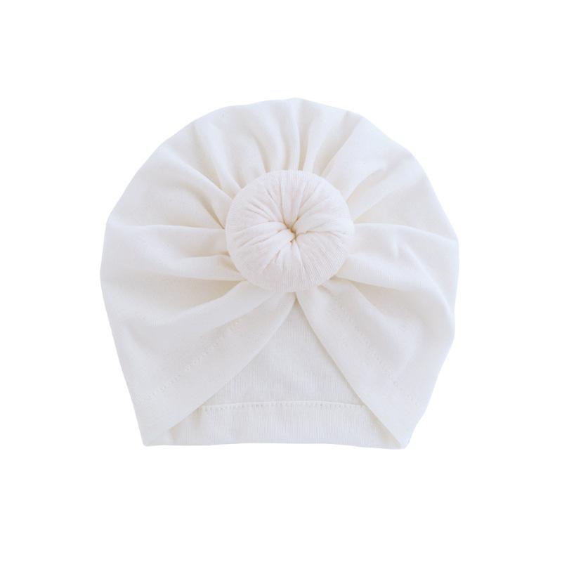 Infant Turban Baby Hat Solid Cotton Headwraps for Newborn Baby Girl Boy Cap Kids Donut Knot Beanies Bonnet Hair Accessories