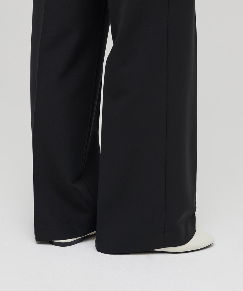 MUSINSA STANDARD WOMAN Женские свободные широкие брюки [Черный]
