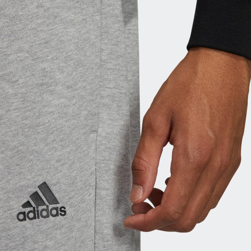 Adidas Knitted Sweatpants Men's Gray Moderate Cuffed Pants IB2732