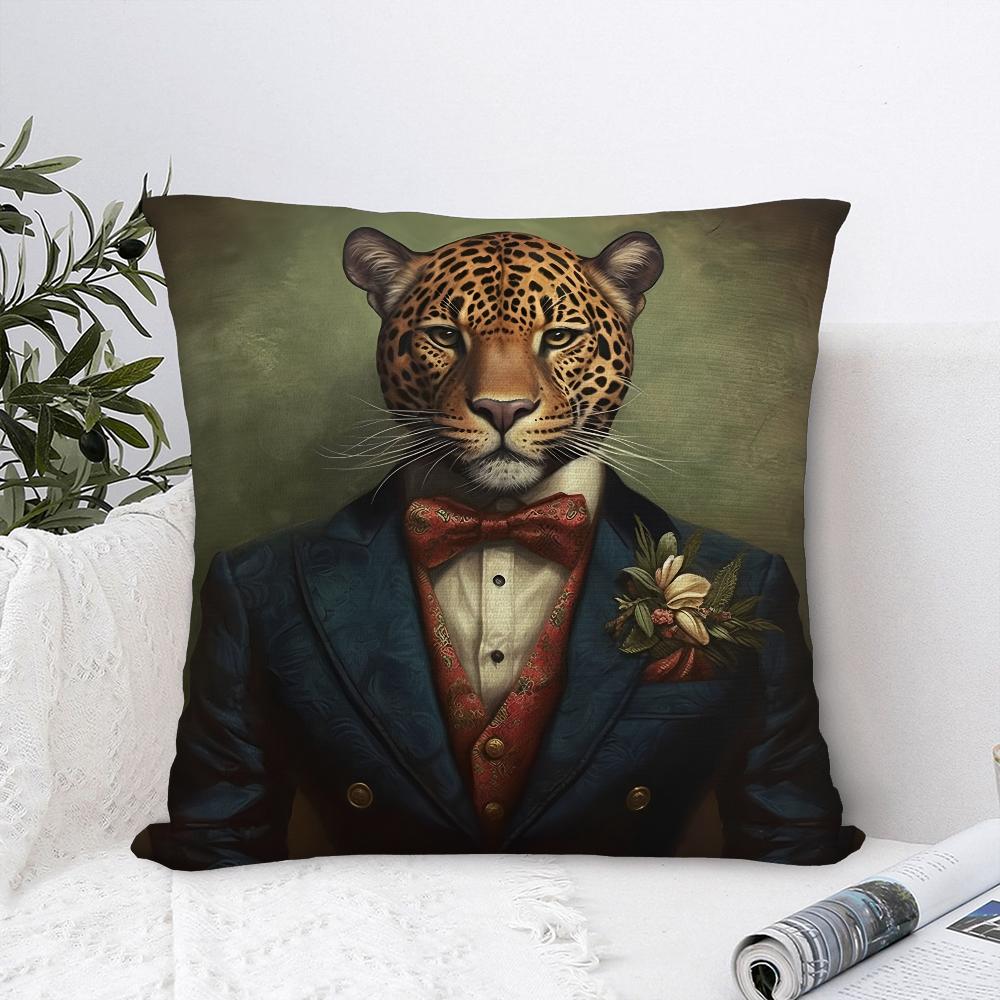 Европейская мода Леопардовая наволочка Диван Декоративный Дом Двусторонняя печать Плюшевые наволочки для диванных подушек Декор Чехол для подушки