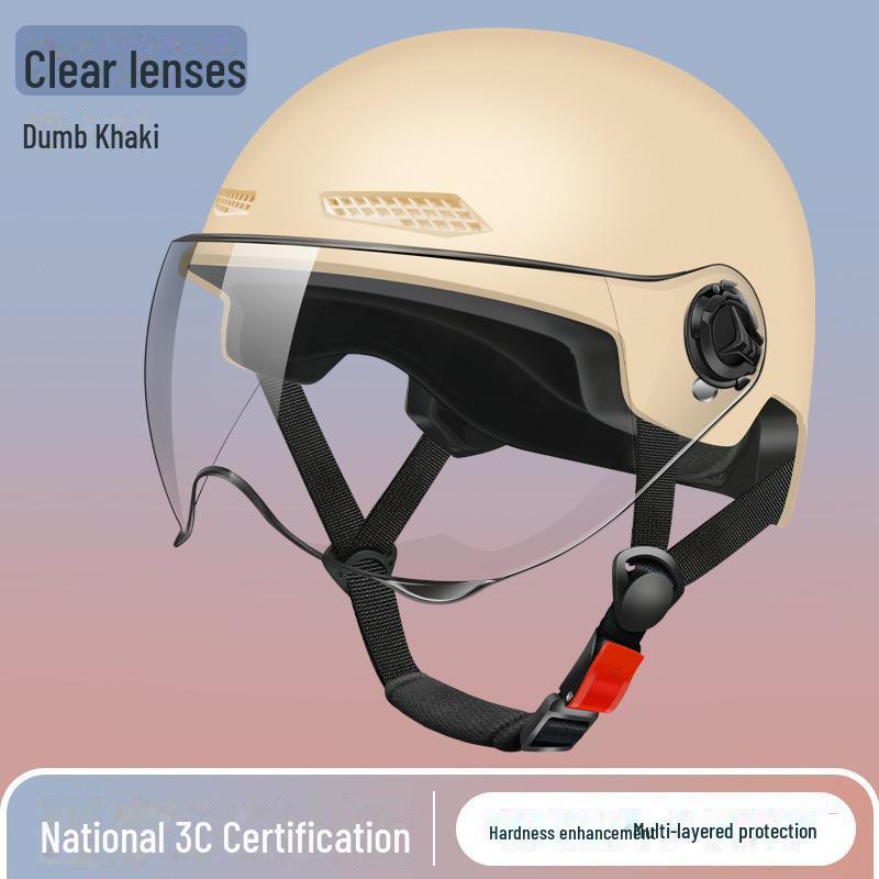 Universal Electric Bike Helmet: 3C Certified, All-Season, Unisex Half Helmet for Motorcycle Safety
