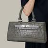 New Premium Fashion Headlayer Cowhide Crocodile Print Handheld Women's Bag Oblique Straddle Women's Bag