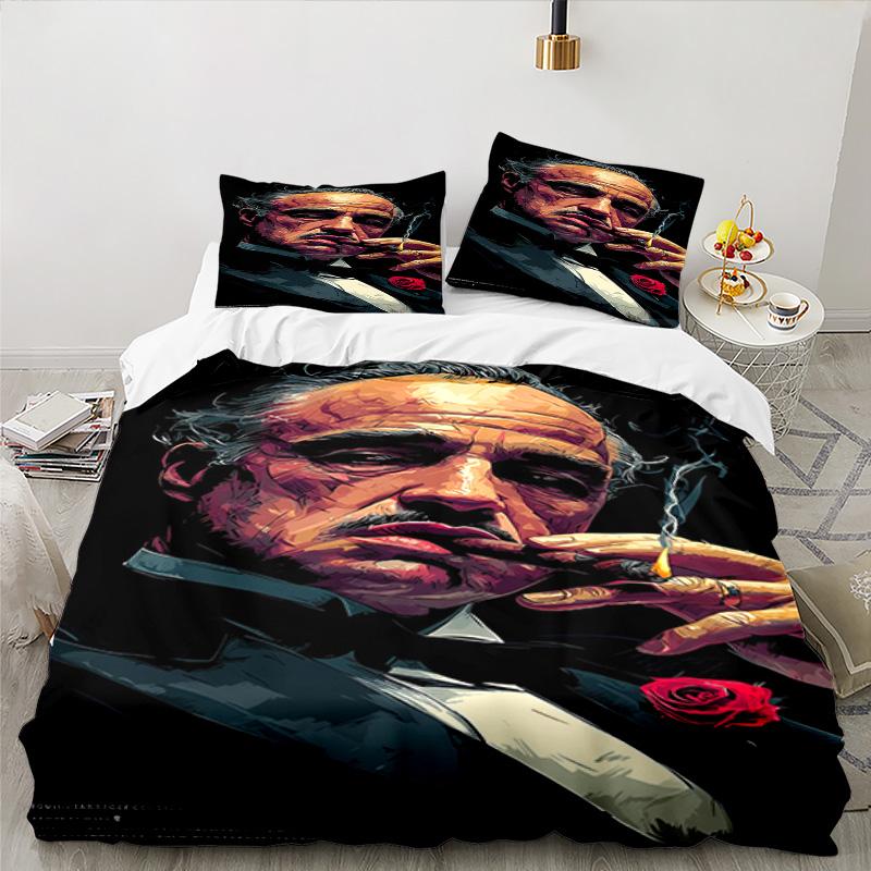 Godfather's Legacy 3PCS Bedding set,Ideal for 1pc Duvet Cover And 2pcs Pillowcases Perfect for Fan gift,Ideal for Bedroom, Dormitory