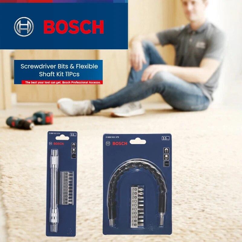 Bosch Professional Screwdriver Bit Flexible Shaft 11Pcs Kit 200mm 300mm Screwdriver Bits Flexible Shaft Kit 360°Omni-direction 11Pcs Kit
