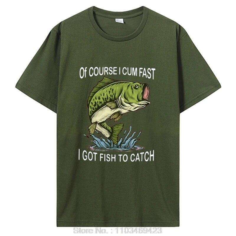 Конечно, я кончаю быстро, мне нужно поймать рыбу | Футболка «Рыбак» Одежда для любителей рыбалки «Рыба» унисекс Футболка с рисунком Топы Одежда больших размеров