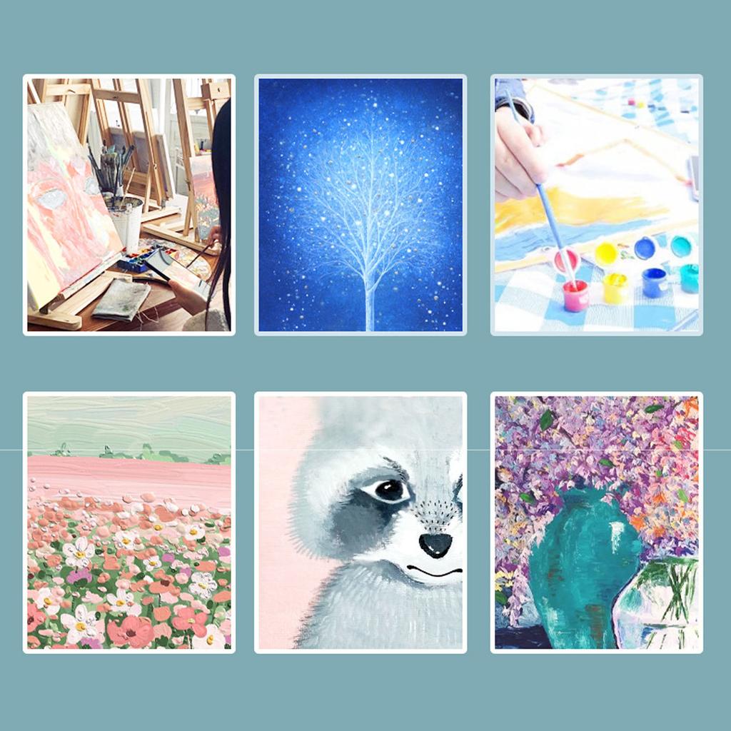 Набор акриловых красок с 12 яркими цветами и 2 кистями для художников и любителей