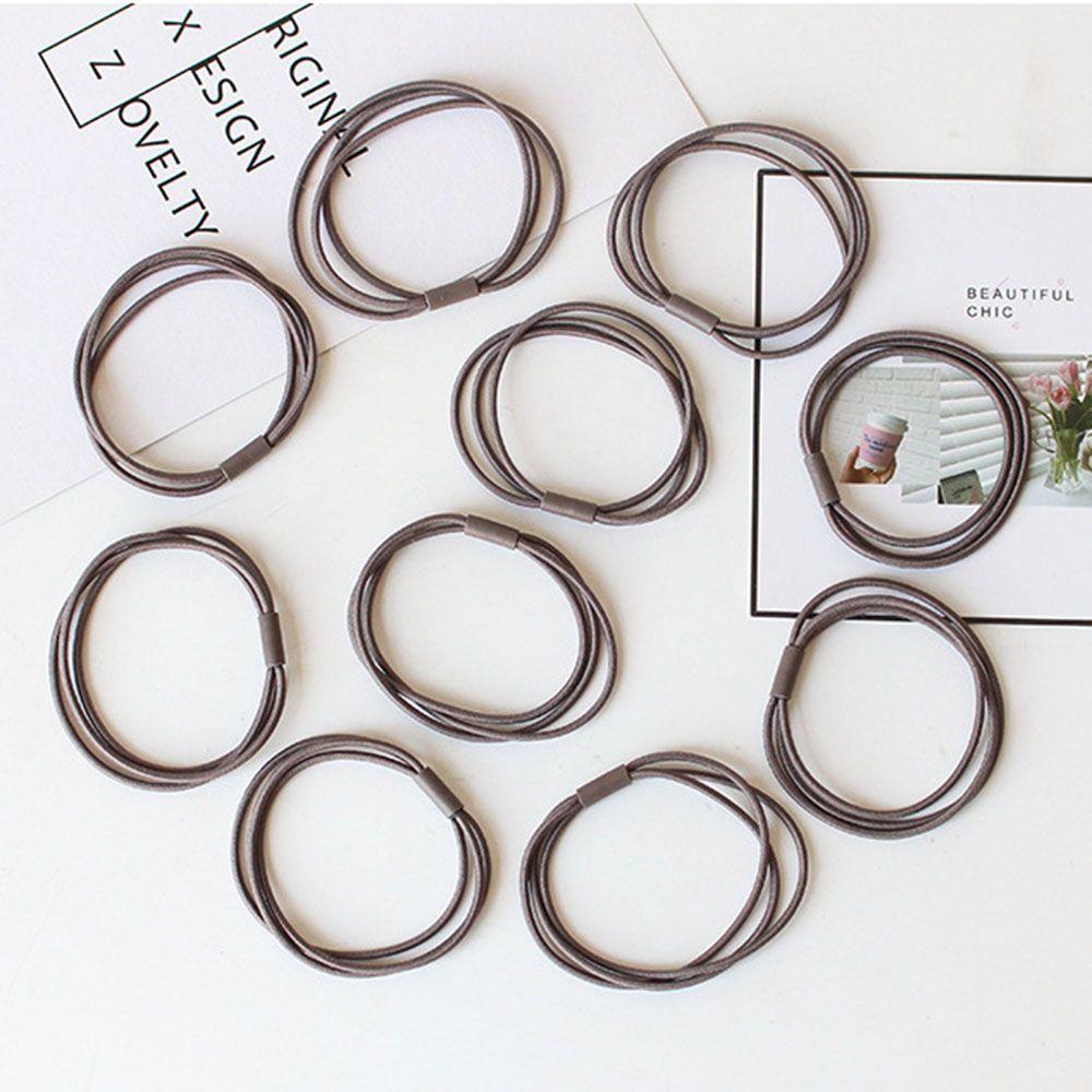 Concise Women Hair Accessories High Elastic 3 in 1 Hair Ring Hair Tie Rope