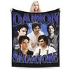 Дэймон Сальваторе Дневники Вампира Пледы Фланель Текстиль Декор Многофункциональный Теплый Плед для Кровати Путешествий Плюшевое Тонкое Одеяло