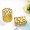 1PC Home Decoration Handicraft Iron Candlestick Gold Candle Holders Geometric Hollowed Out