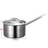 Новая кастрюля из нержавеющей стали Практичная 1,3 л / 1,9 л / 2,8 л Кастрюля с крышкой Пароварка для молока Кухонные принадлежности