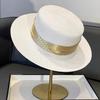 Элегантная темпераментная соломенная шляпа для летнего отдыха на пляже, женская шляпа от солнца 2025 года, новый солнцезащитный козырек от солнца, цилиндр