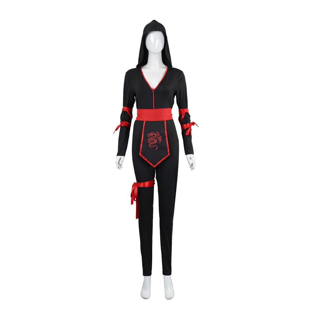 Adult Halloween Female Ninja Role Playing Black Uniform Stage Dress Performance