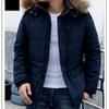 Autumn/winter Youth Casual Mid-length Cotton-padded Jacket Men's Winter Plus Velvet Padded Jacket Jacket Cotton-padded Jacket Trendy Men