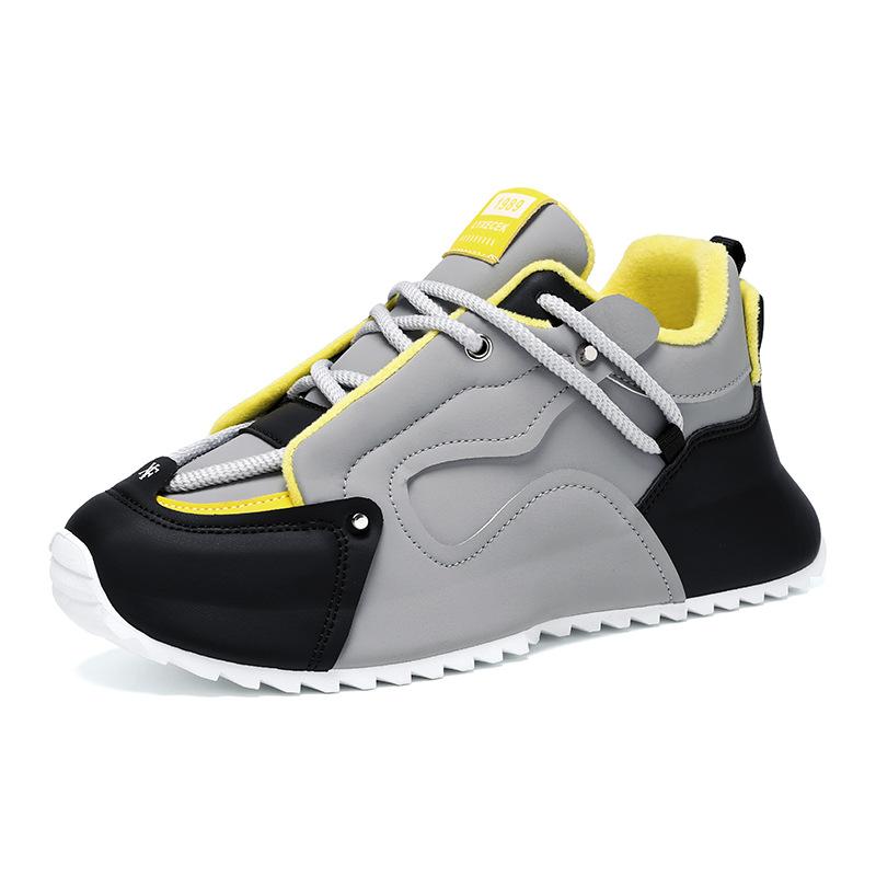 Large Size Trendy Men's Shoes 2025 Winter New Velvet Cold Bag Sole Fashionable Versatile Sports Dad Shoes