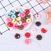 10Pcs 1:12 Dollhouse Miniature Candy Donut Bread Doll House Kitchen Decor