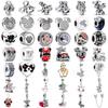 Mini Copper Mickey Mouse Hairband Car Safety Chain Clip Charm Bead Fit For Original Bracelet Diy Women'S Jewelry