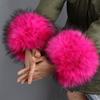 Женские плюшевые манжеты из искусственного меха, теплые пушистые мягкие перчатки на запястье, зимние перчатки