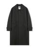 Beslow Oversized Herringbone Alpaca Balmacaan Coat Charcoal Herringbone