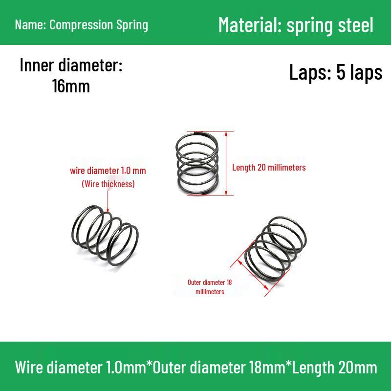 Сверхмощный Y-образный амортизатор с компрессионной пружиной, диаметр проволоки 1,0 мм, внешний диаметр 5-20 мм.