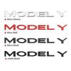 3D Chrome ABS Letters Emblem for Tesla Model Y 3 Car Styling Trunk Badge Sticker Accessories