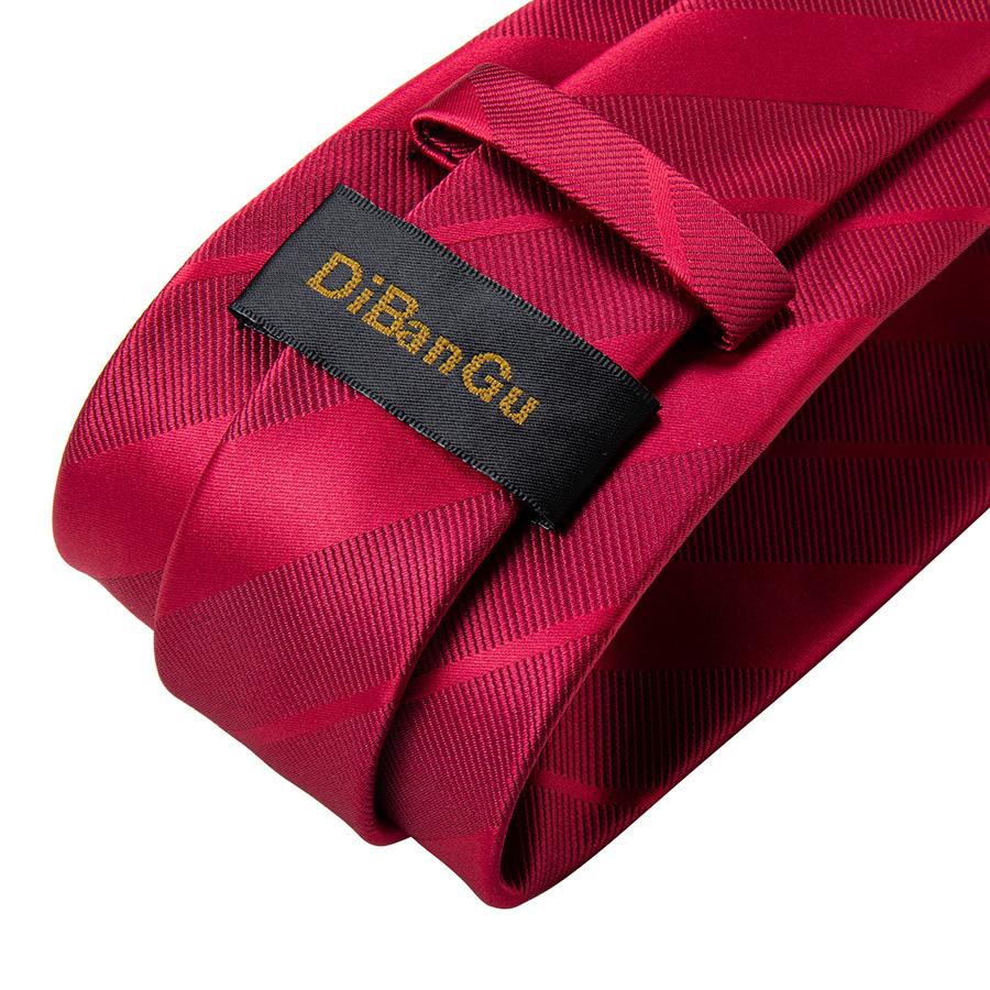 Mens Necktie with Flower Chain Brooch Pin Business Party Silk Tie Hanky Cufflink Set Dibangu