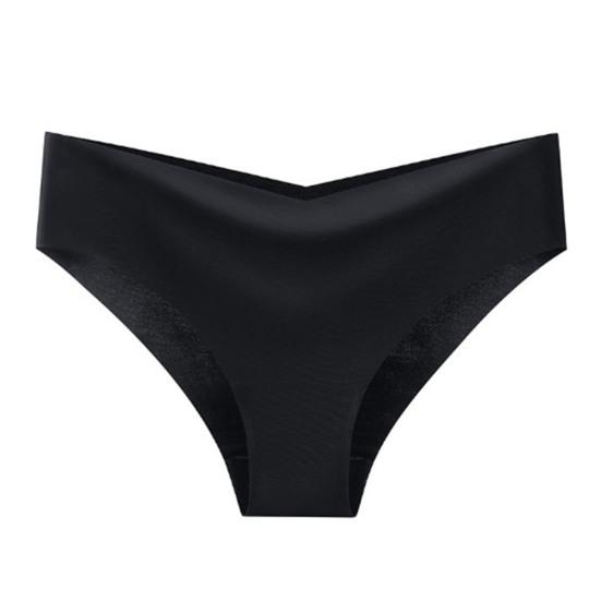 Women Panties Seamless Mid Waist Ice Silk Good Breathability Solid Color Slim Fit Thin Quick Dry Casual Sport Underpants Lady Briefs